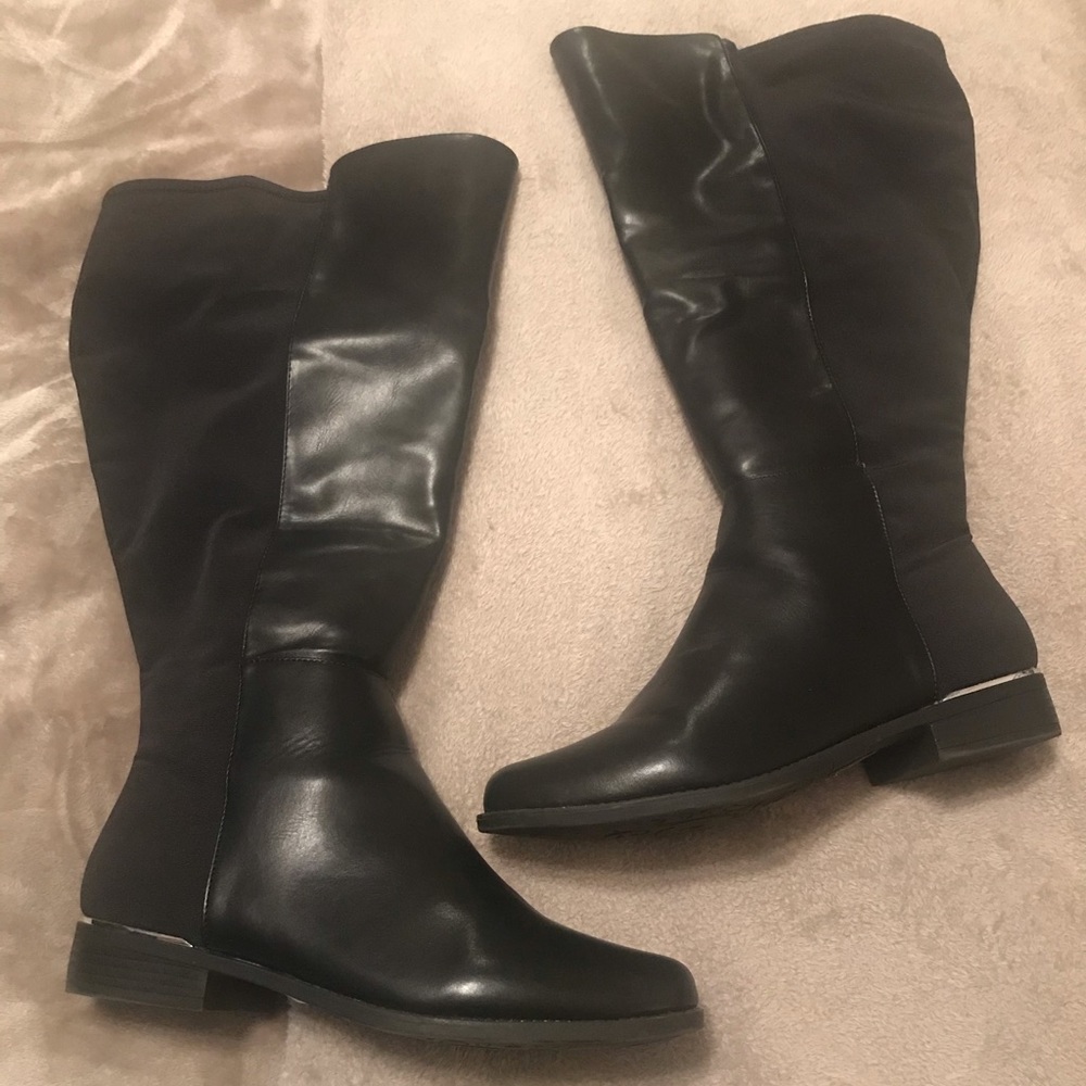 Black Lane Bryant Wide Calf Riding Boots SZ 10W
